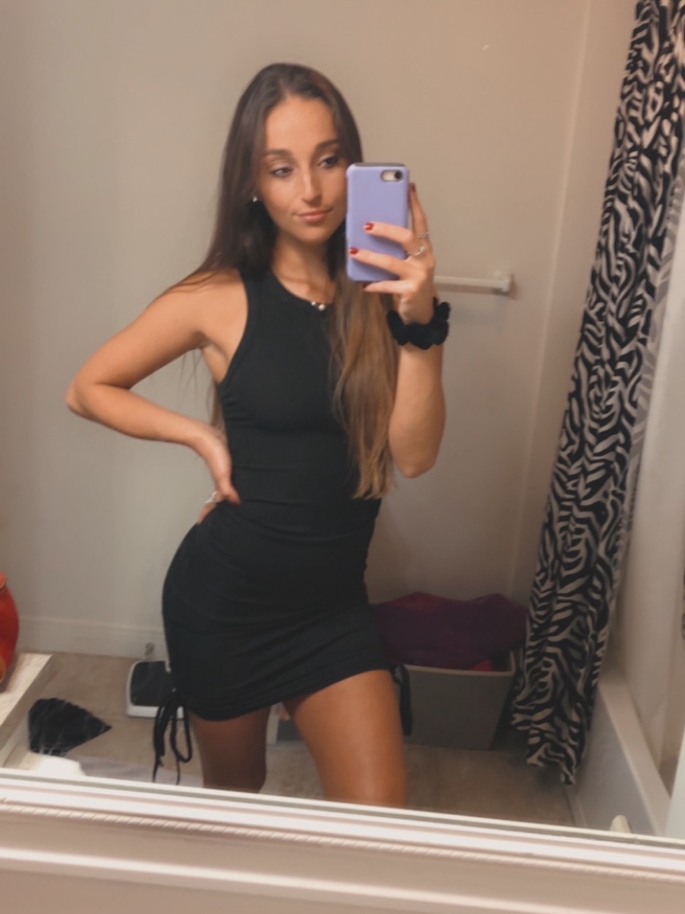Sleeveless Black Mini Bodycon Dress